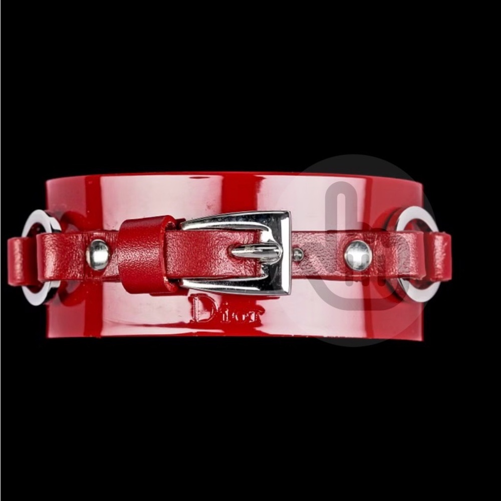 Christian Dior Cuff Leather Bracelet from 2003 Hardcore Collection John Galliano